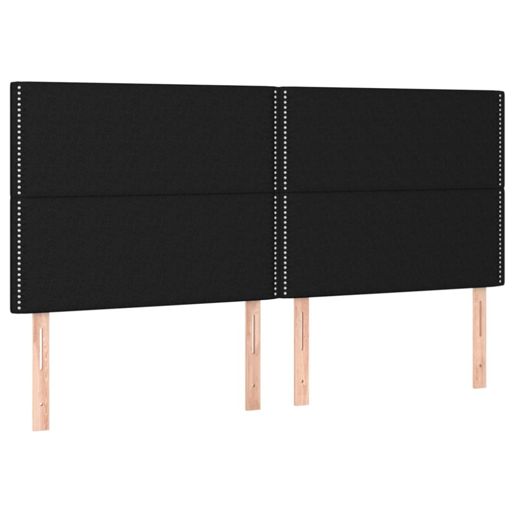 vidaXL Κεφαλάρι Μαύρο 200x5x118/128 εκ. Ύφασμα