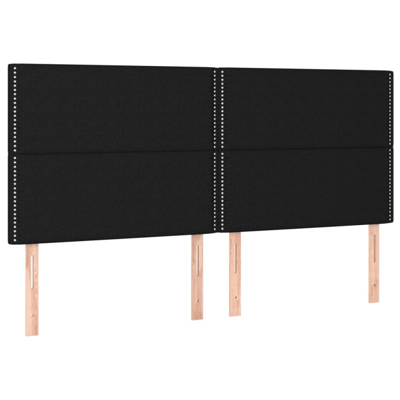 vidaXL Κεφαλάρι Μαύρο 200x5x118/128 εκ. Ύφασμα