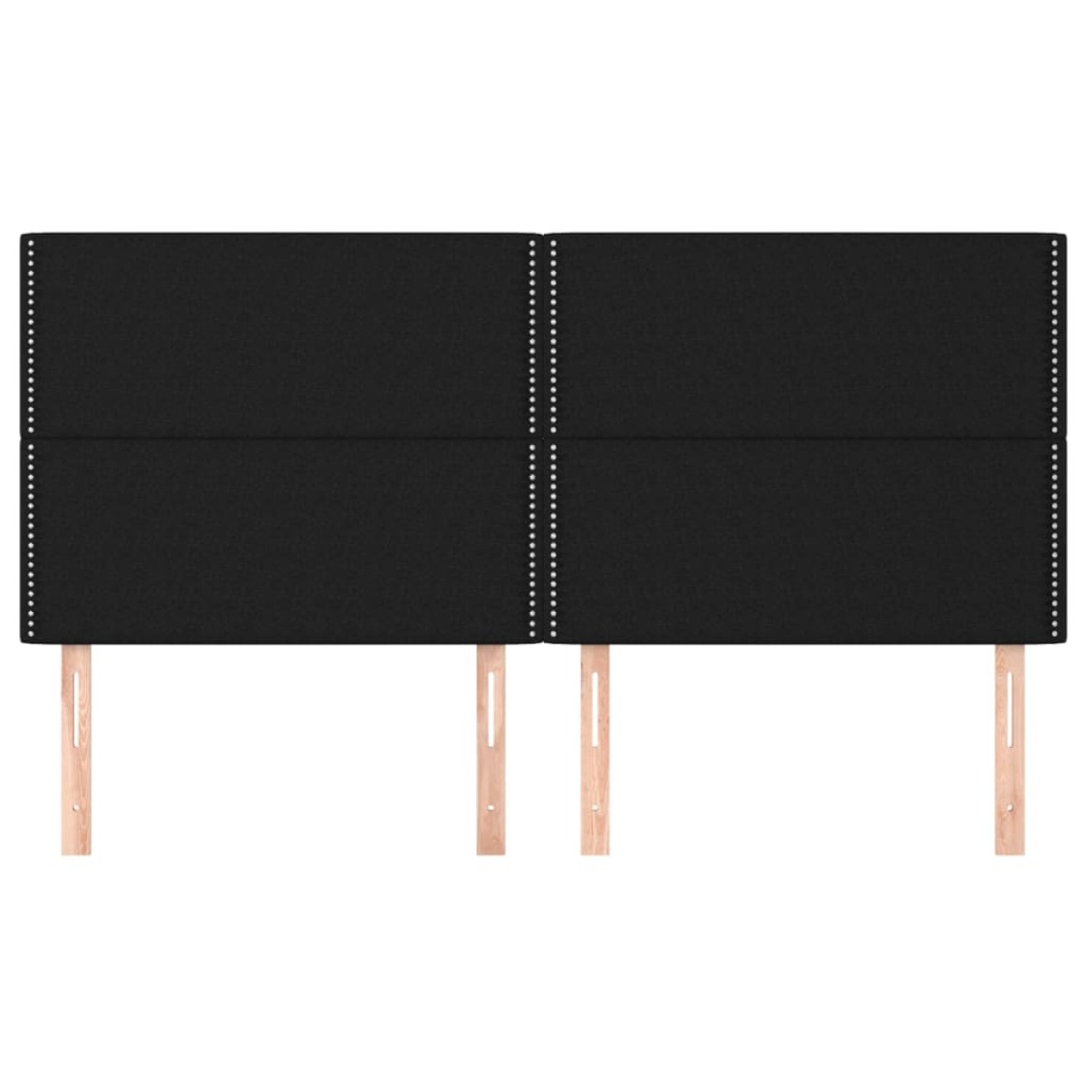 vidaXL Κεφαλάρια Κρεβατιού 4 τεμ. Μαύρο 100x5x78/88 εκ. Υφασμάτινο