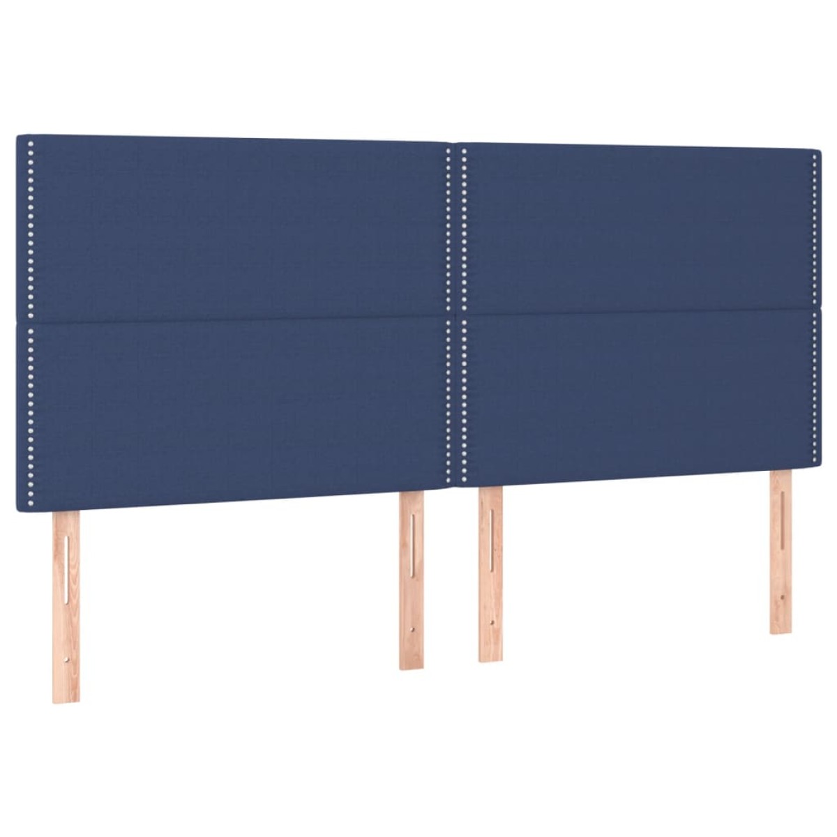 vidaXL Κεφαλάρια Κρεβατιού 4 τεμ. Μπλε 100x5x78/88 εκ. Υφασμάτινο
