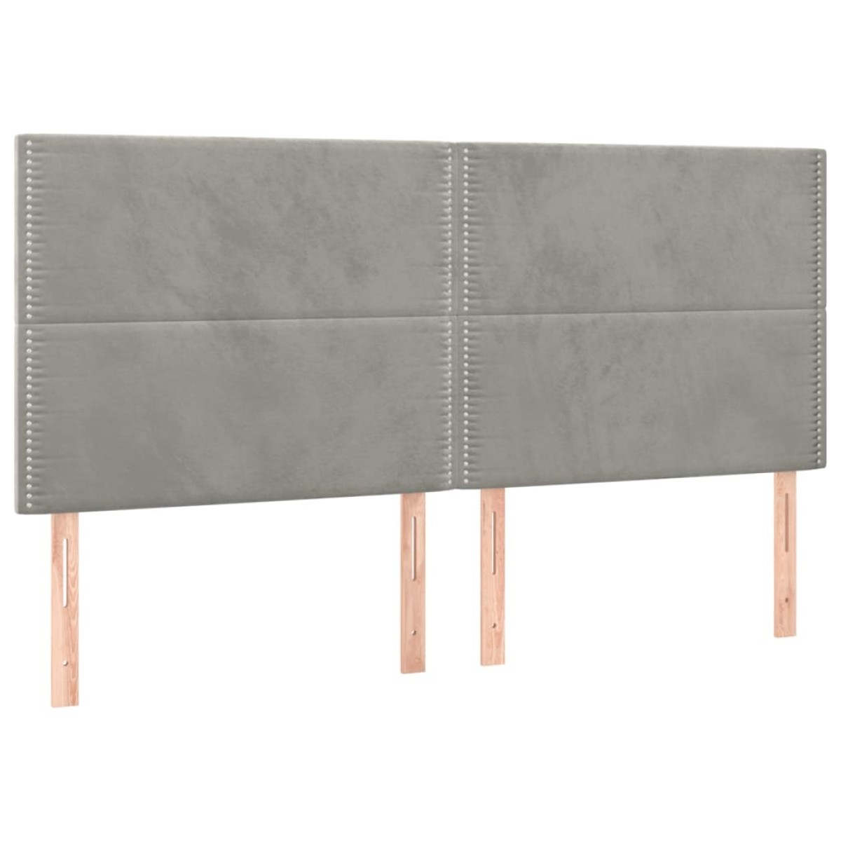 vidaXL Κεφαλάρια Κρεβατιού 4 τεμ. Αν. Γκρι 100x5x78/88 εκ. Βελούδινο