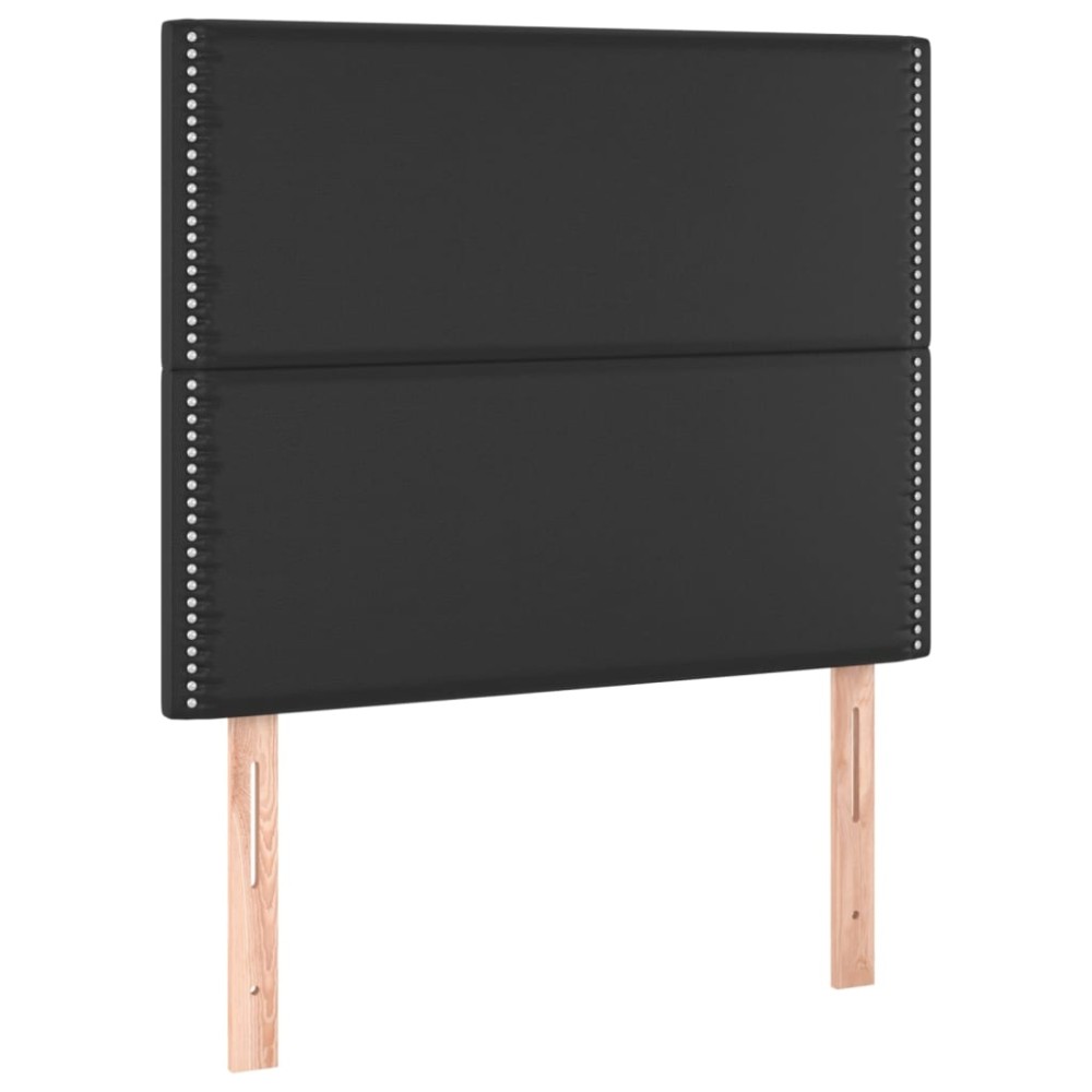 vidaXL Κεφαλάρι Μαύρο 100x5x118/128 εκ. από Συνθετικό Δέρμα