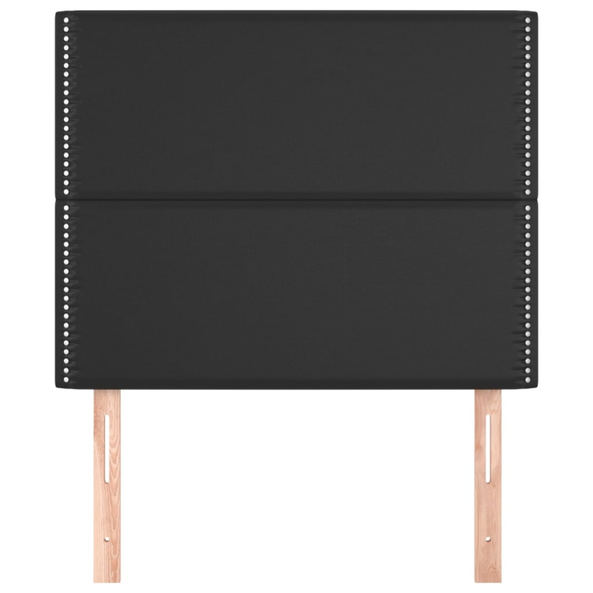 vidaXL Κεφαλάρια Κρεβατιού 2 τεμ. Μαύρο 100x5x78/88 εκ.Συνθετικό Δέρμα