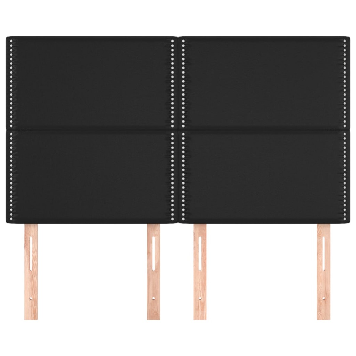 vidaXL Κεφαλάρια Κρεβατιού 4 τεμ. Μαύρα 72x5x78/88 εκ. Συνθετικό Δέρμα