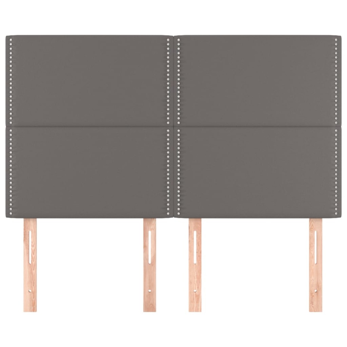 vidaXL Κεφαλάρια Κρεβατιού 4 τεμ. Γκρι 72x5x78/88 εκ. Συνθετικό Δέρμα