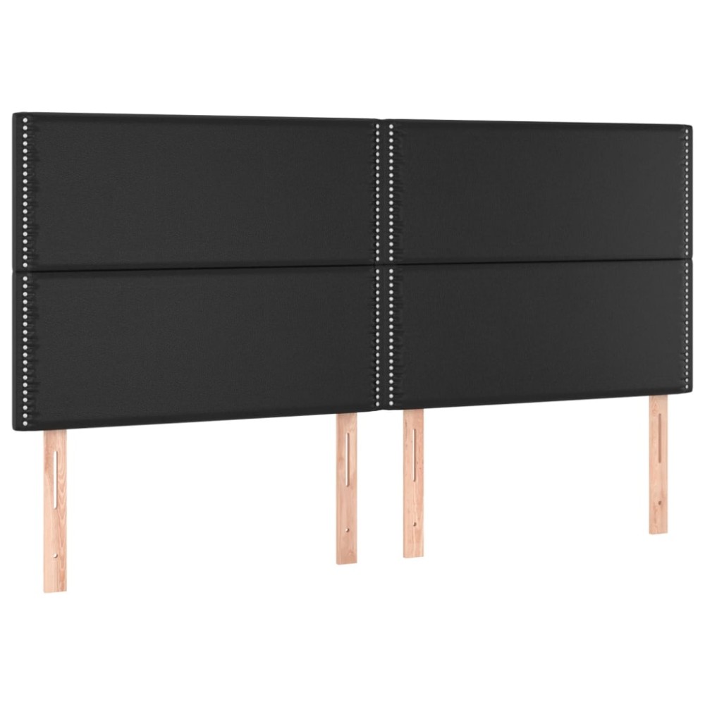 vidaXL Κεφαλάρι Μαύρο 200x5x118/128 εκ. από Συνθετικό Δέρμα
