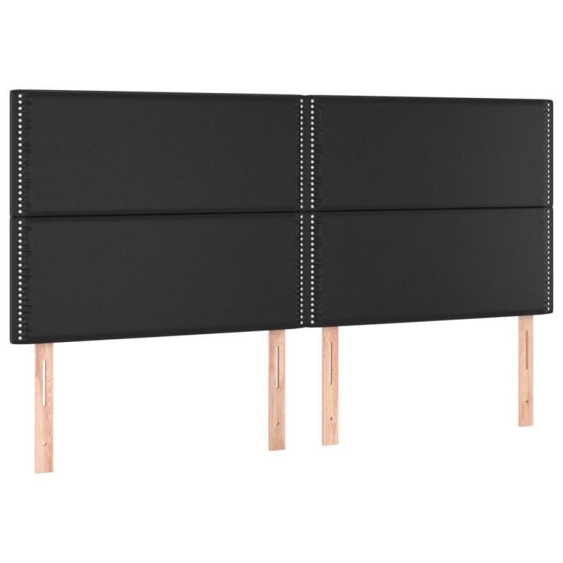 vidaXL Κεφαλάρι Μαύρο 200x5x118/128 εκ. από Συνθετικό Δέρμα
