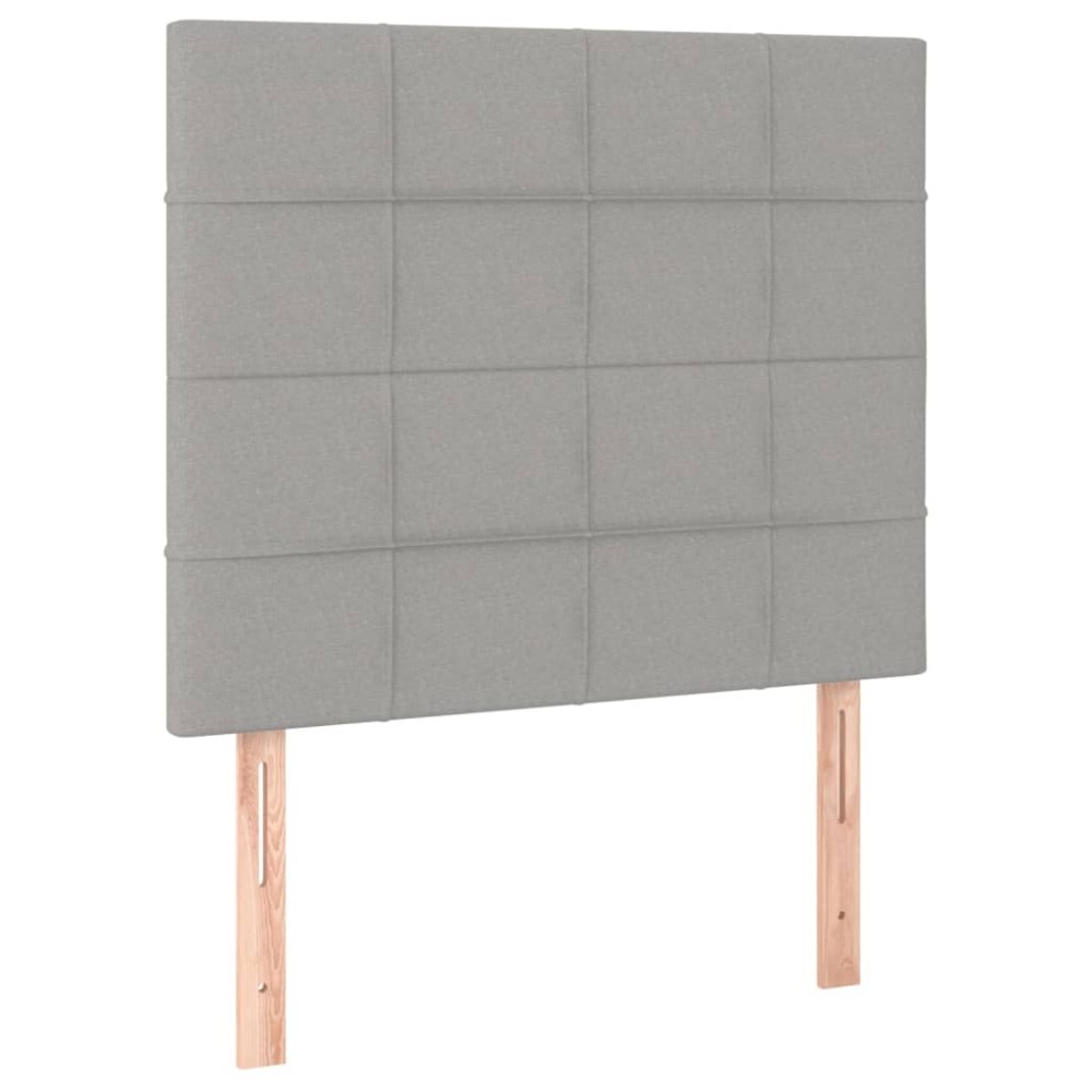 vidaXL Κεφαλάρι Ανοιχτό Γκρι 80x5x118/128 εκ. Ύφασμα