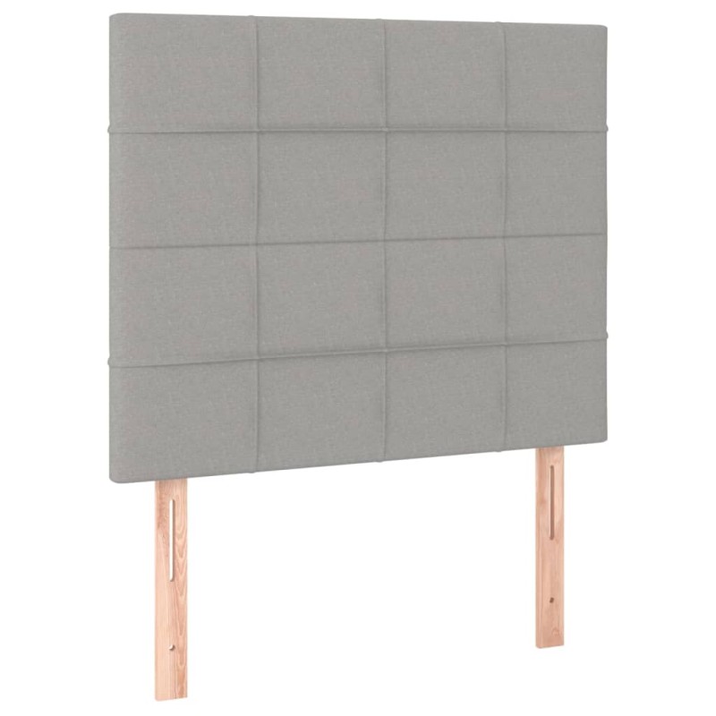 vidaXL Κεφαλάρι Ανοιχτό Γκρι 80x5x118/128 εκ. Ύφασμα