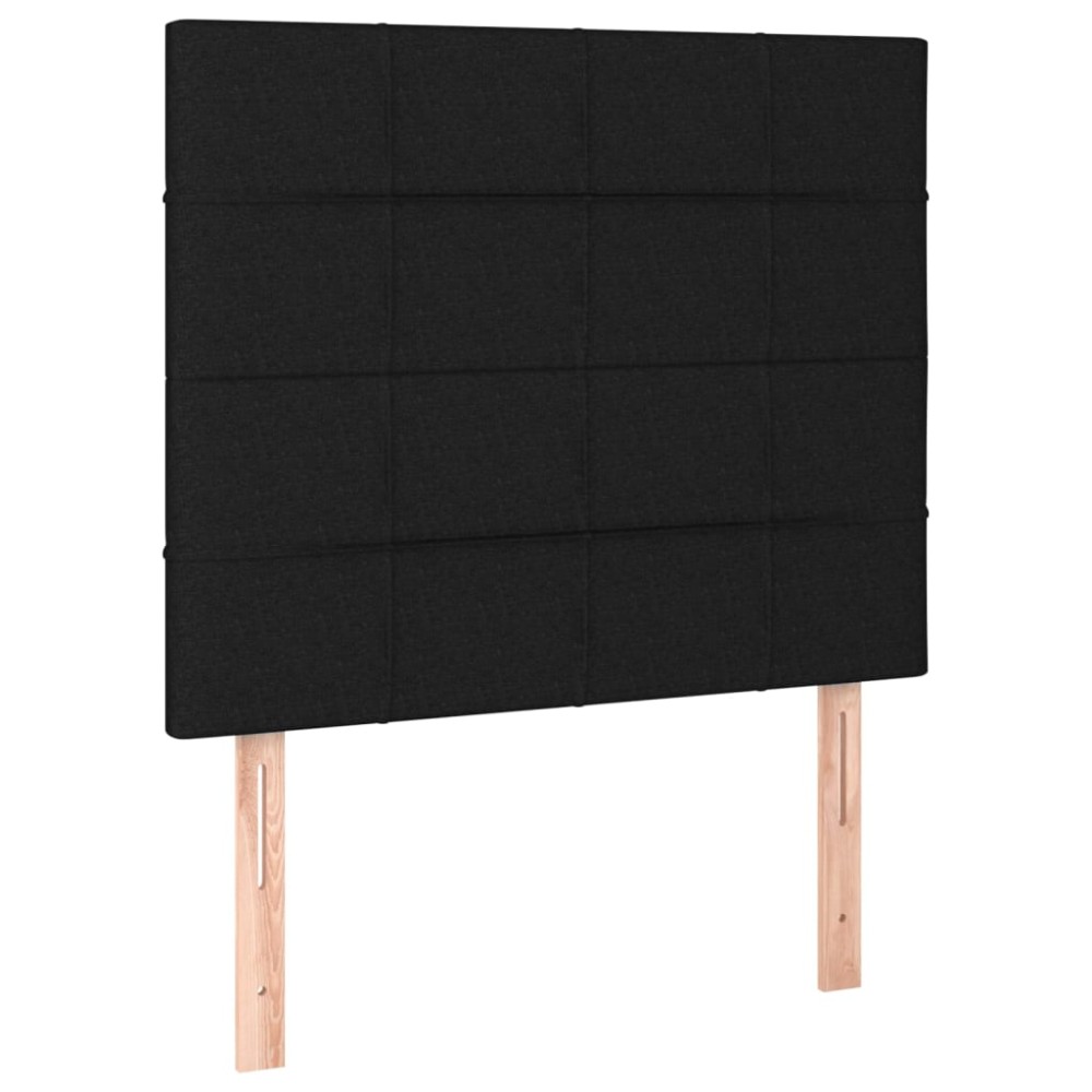 vidaXL Κεφαλάρι Κρεβατιού Μαύρο 80x5x118/128 εκ. Ύφασμα