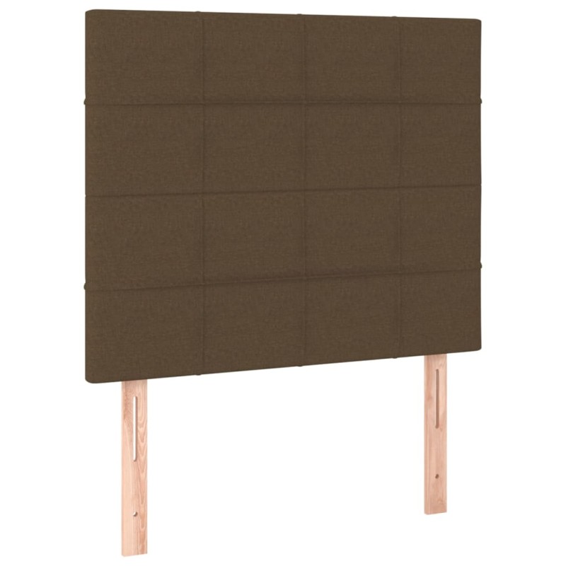 vidaXL Κεφαλάρι Κρεβατιού Σκούρο Καφέ 90x5x118/128 εκ. Ύφασμα