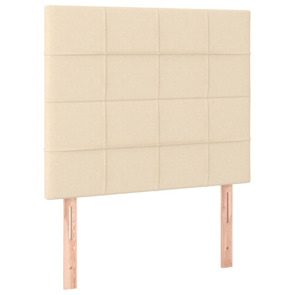 vidaXL Κεφαλάρι Κρεμ 90x5x118/128 εκ. Ύφασμα