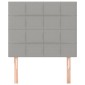 vidaXL Κεφαλάρια Κρεβατιού 2 τεμ.Αν. Γκρι 100x5x78/88 εκ. Υφασμάτινο