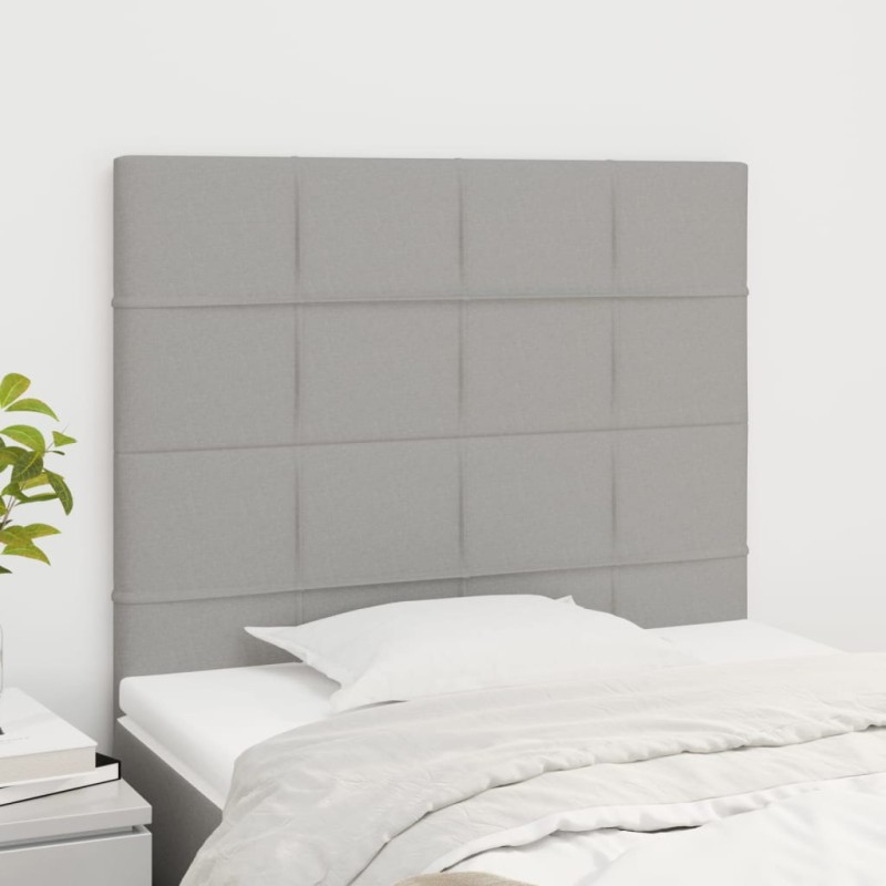 vidaXL Κεφαλάρι Ανοιχτό Γκρι 100x5x118/128 εκ. Ύφασμα