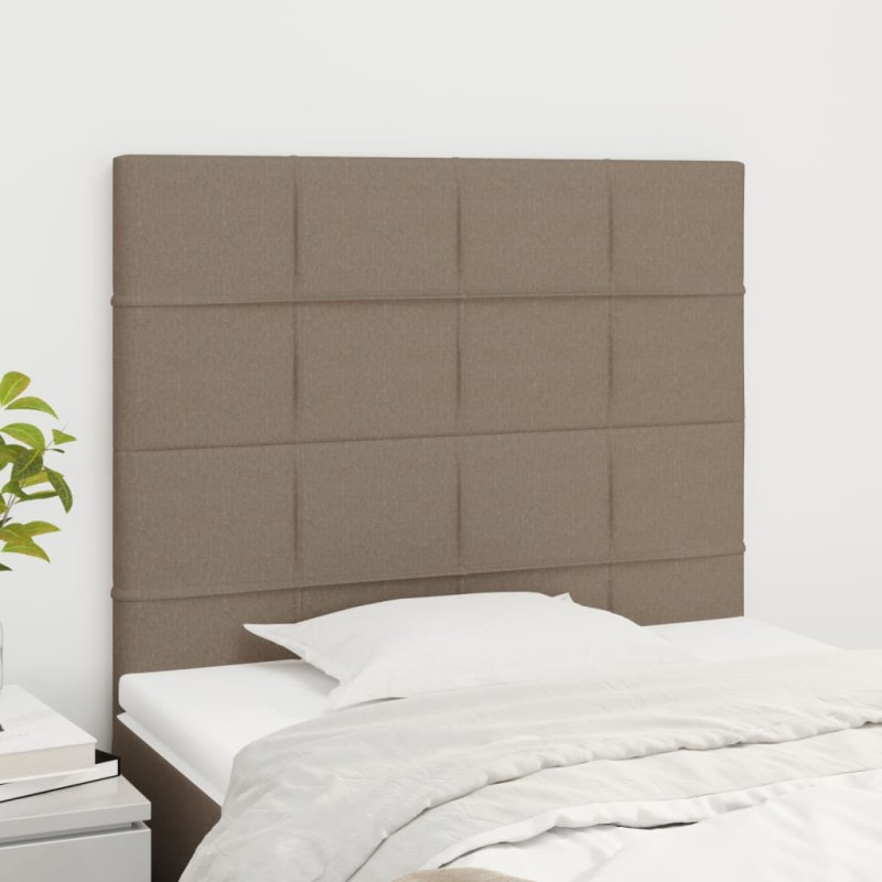 vidaXL Κεφαλάρι Κρεβατιού Μπεζ 100x5x118/128 εκ. Ύφασμα