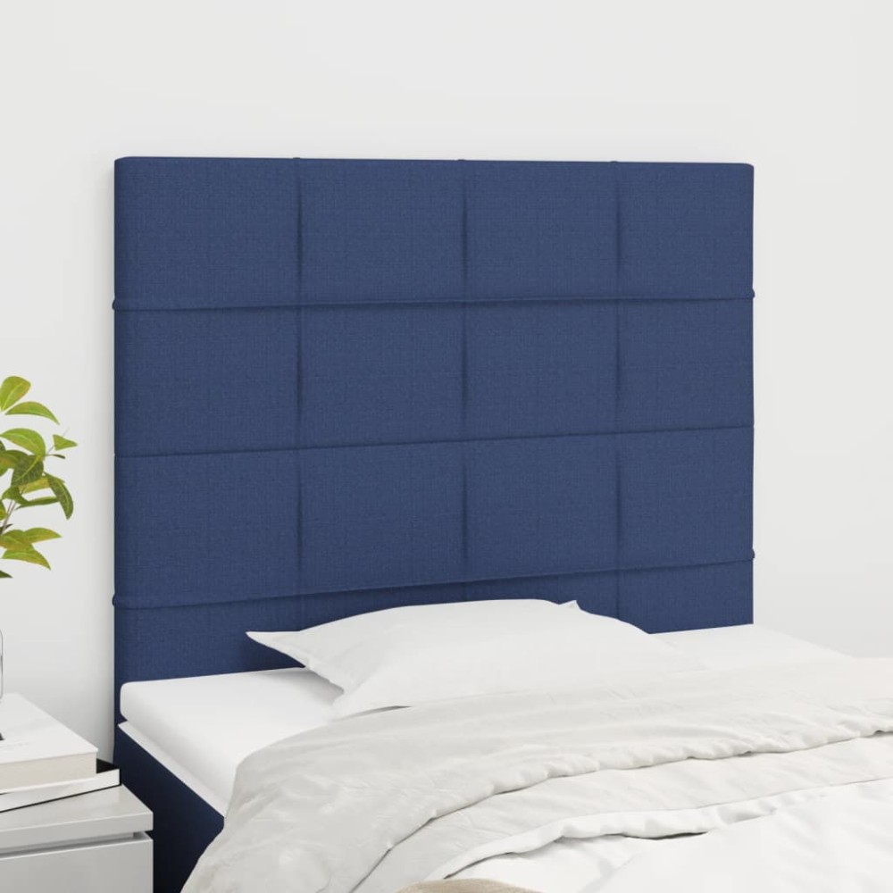 vidaXL Κεφαλάρι Μπλε 100x5x118/128 εκ. Ύφασμα