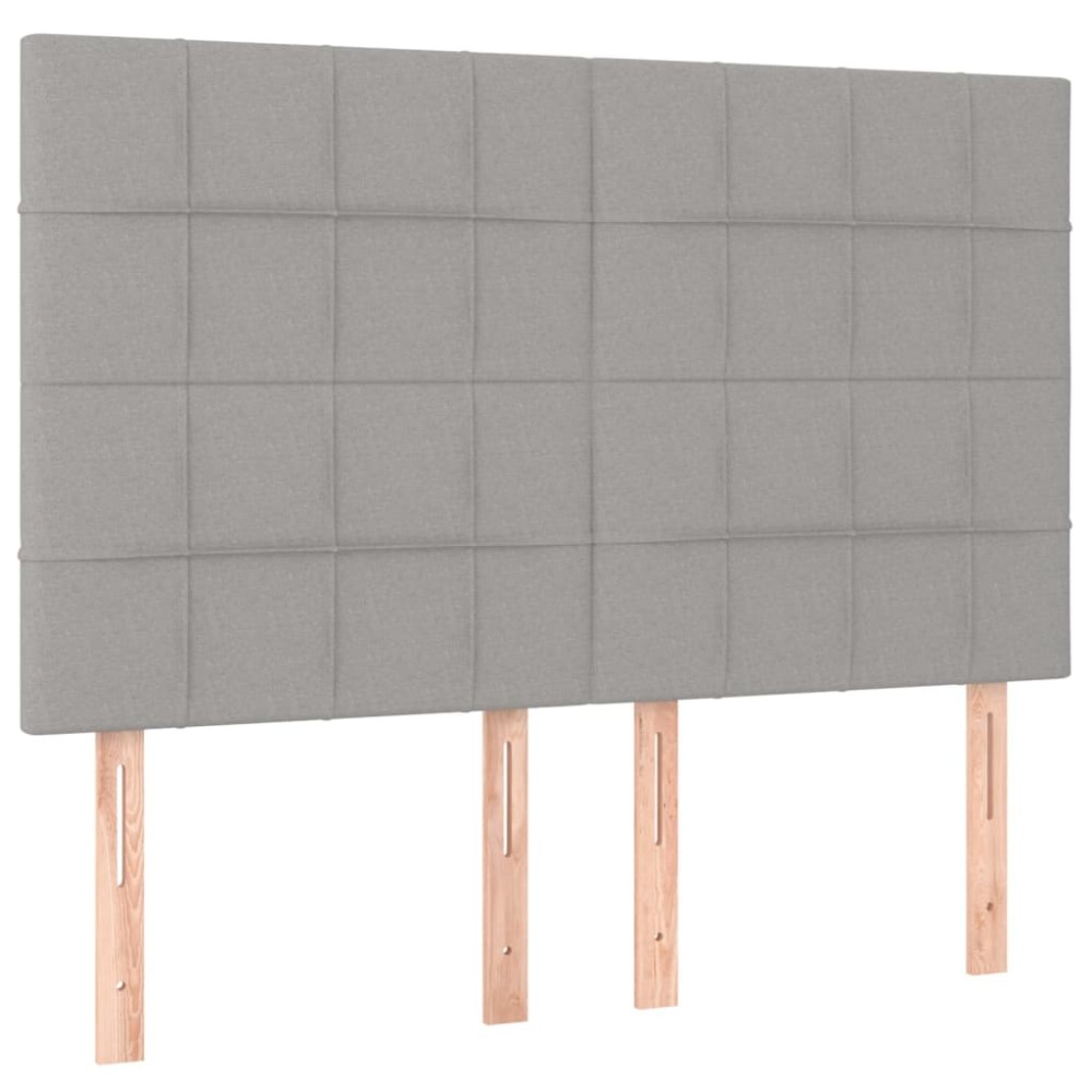 vidaXL Κεφαλάρι Ανοιχτό Γκρι 144x5x118/128 εκ. Ύφασμα