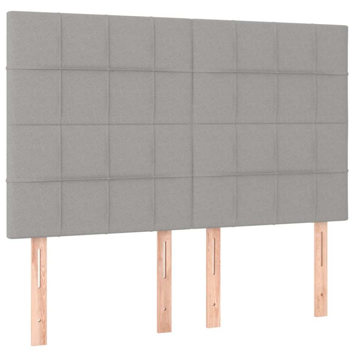 vidaXL Κεφαλάρια Κρεβατιού 4 τεμ. Αν. Γκρι 72x5x78/88 εκ. Υφασμάτινα