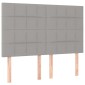 vidaXL Κεφαλάρια Κρεβατιού 4 τεμ. Αν. Γκρι 72x5x78/88 εκ. Υφασμάτινα