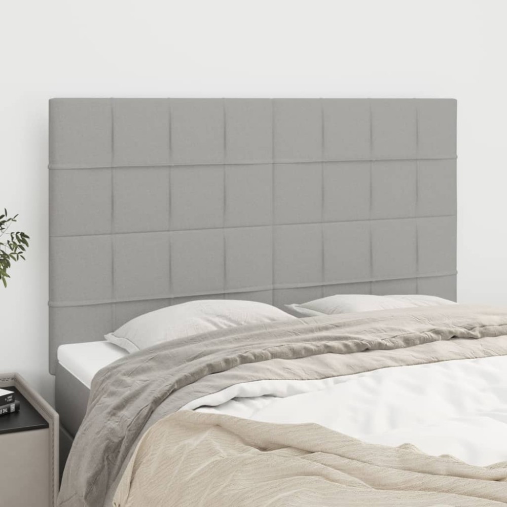 vidaXL Κεφαλάρι Ανοιχτό Γκρι 144x5x118/128 εκ. Ύφασμα