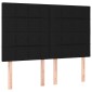 vidaXL Κεφαλάρια Κρεβατιού 4 τεμ. Μαύρα 72x5x78/88 εκ. Υφασμάτινα
