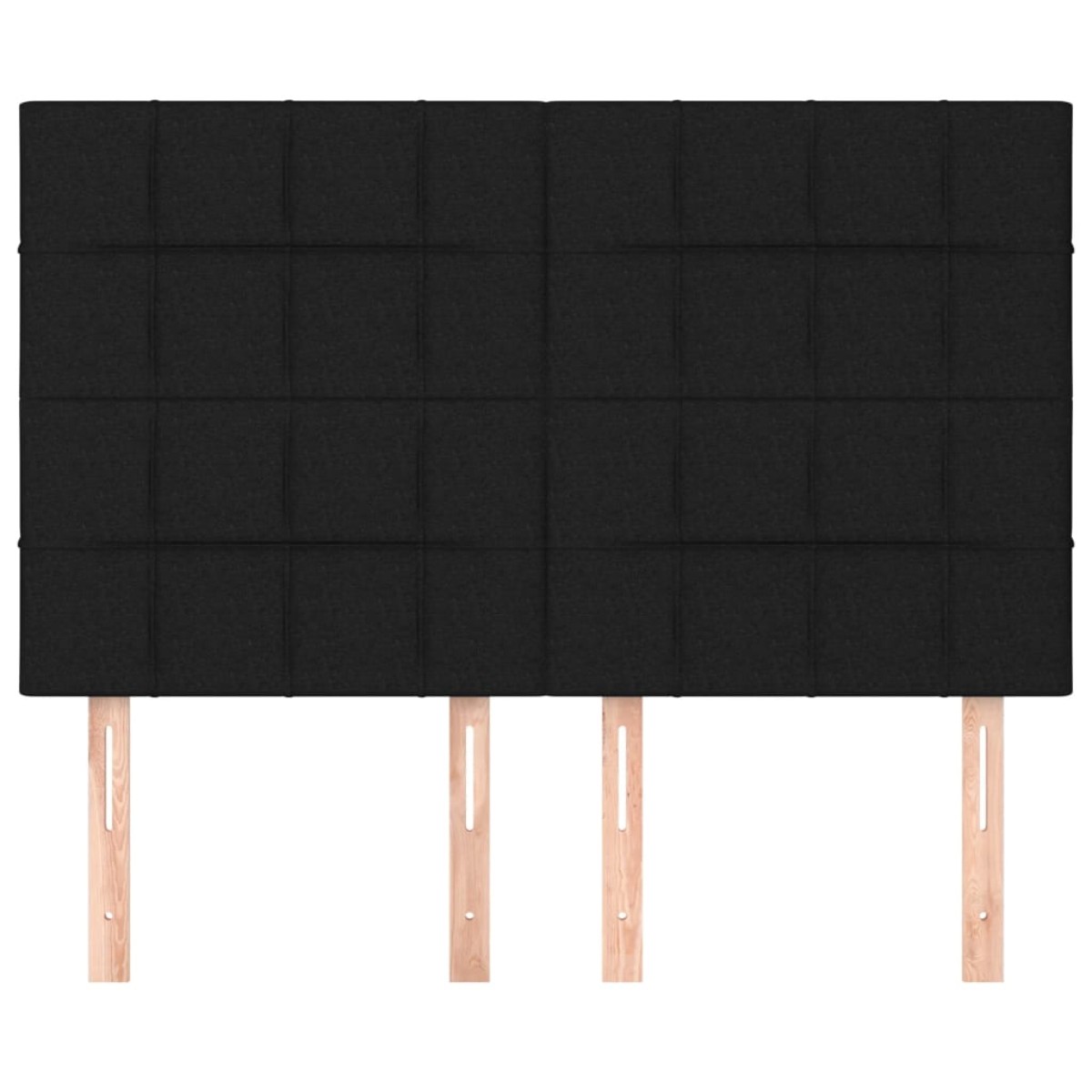 vidaXL Κεφαλάρια Κρεβατιού 4 τεμ. Μαύρα 72x5x78/88 εκ. Υφασμάτινα