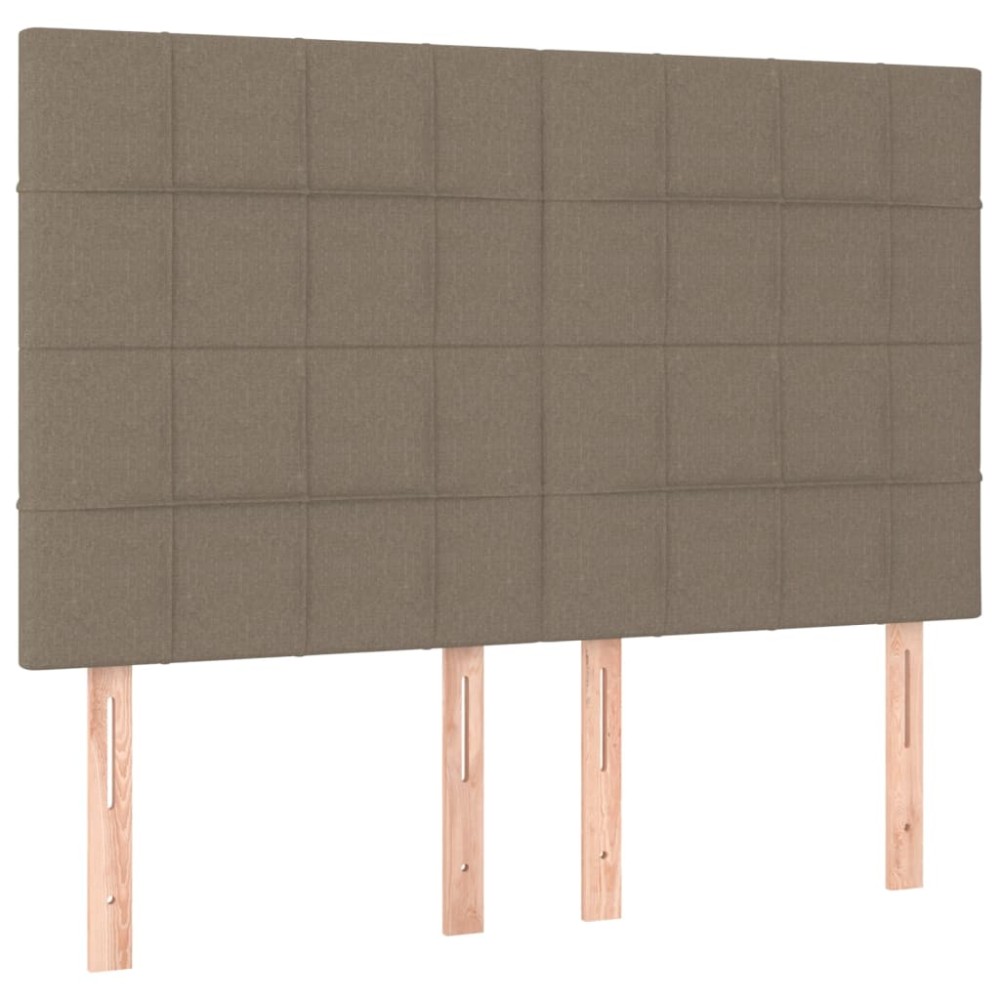 vidaXL Κεφαλάρι Κρεβατιού Μπεζ 144x5x118/128 εκ. Ύφασμα