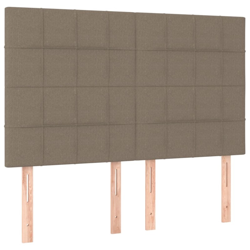 vidaXL Κεφαλάρι Κρεβατιού Μπεζ 144x5x118/128 εκ. Ύφασμα