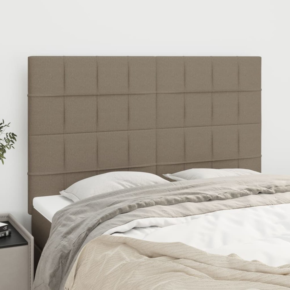 vidaXL Κεφαλάρι Κρεβατιού Μπεζ 144x5x118/128 εκ. Ύφασμα