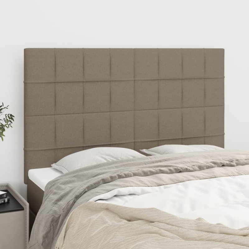 vidaXL Κεφαλάρι Κρεβατιού Μπεζ 144x5x118/128 εκ. Ύφασμα