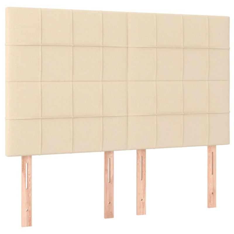 vidaXL Κεφαλάρι Κρεμ 144x5x118/128 εκ. Ύφασμα