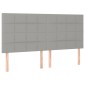 vidaXL Κεφαλάρια Κρεβατιού 4 τεμ. Αν. Γκρι 80 x 5 x 78/88εκ.Υφασμάτινο