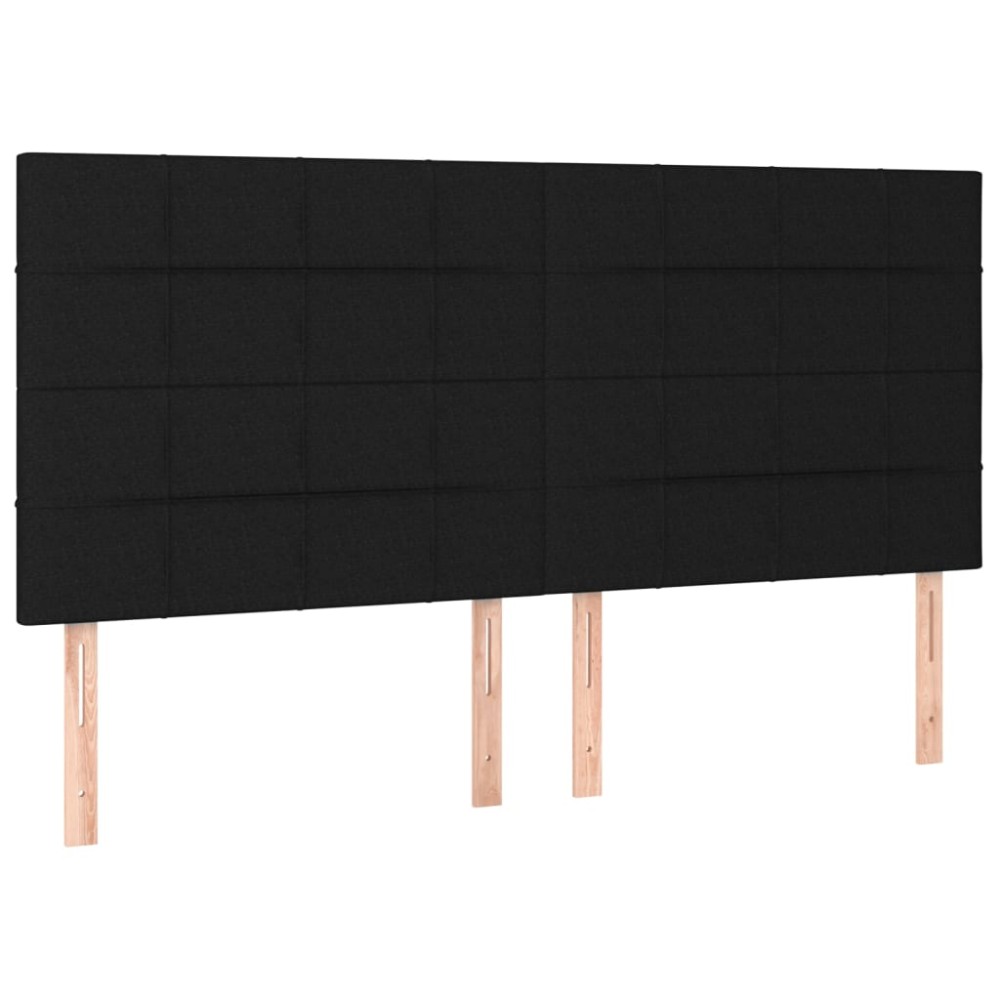 vidaXL Κεφαλάρι Μαύρο 160x5x118/128 εκ. Ύφασμα