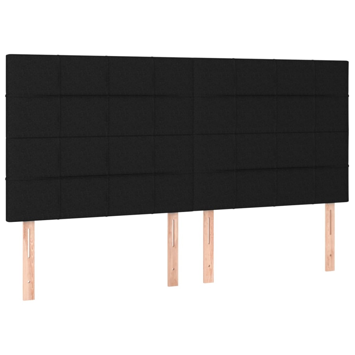 vidaXL Κεφαλάρια Κρεβατιού 4 τεμ. Μαύρα 80 x 5 x 78/88 εκ. Υφασμάτινο