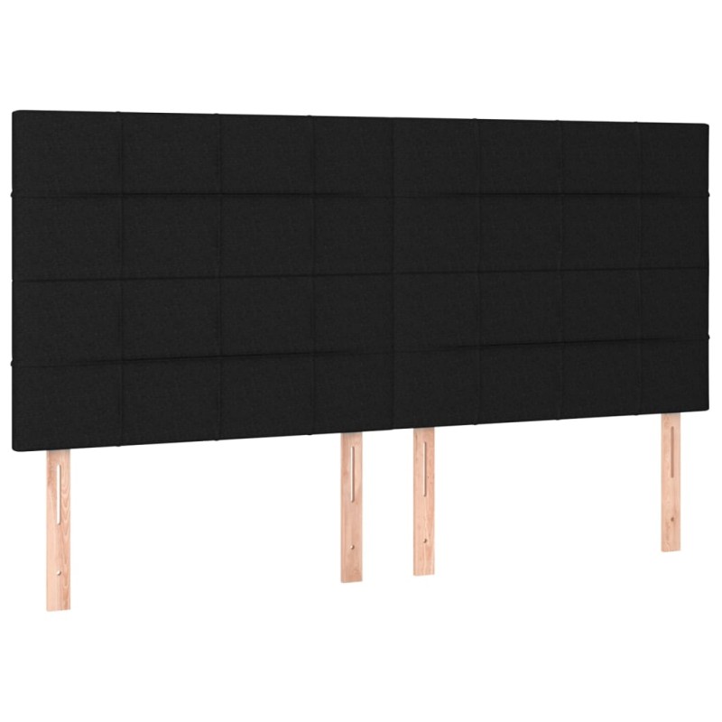 vidaXL Κεφαλάρι Μαύρο 160x5x118/128 εκ. Ύφασμα