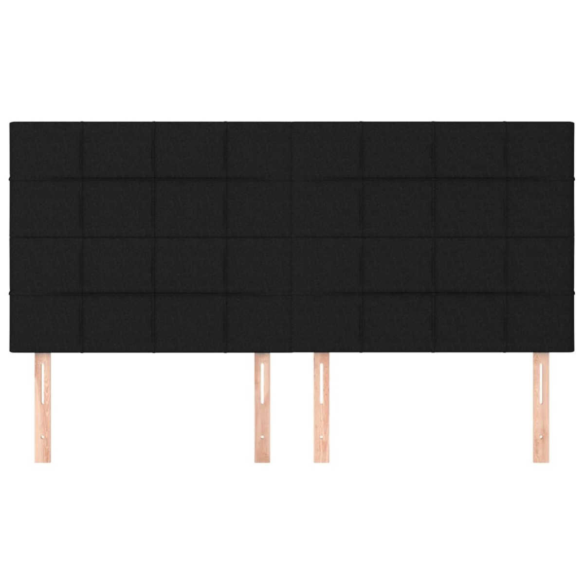 vidaXL Κεφαλάρια Κρεβατιού 4 τεμ. Μαύρα 80 x 5 x 78/88 εκ. Υφασμάτινο
