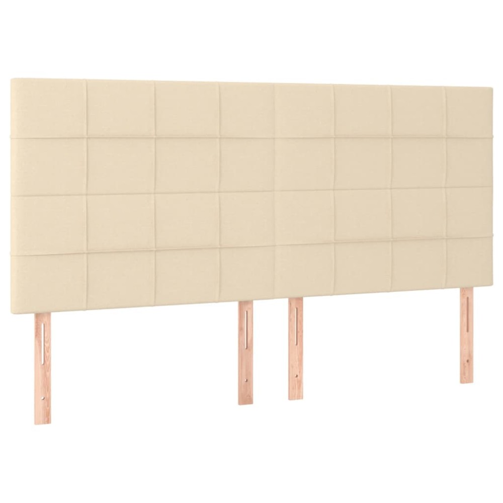 vidaXL Κεφαλάρι Κρεμ 180x5x118/128 εκ. Ύφασμα