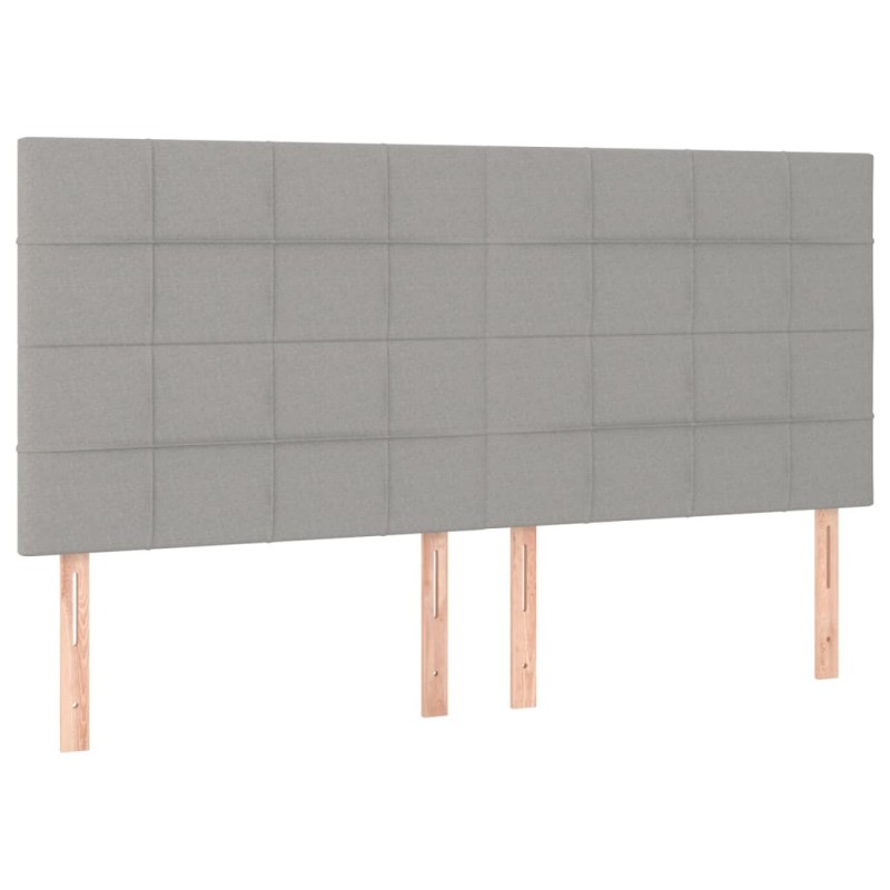 vidaXL Κεφαλάρι Ανοιχτό Γκρι 200x5x118/128 εκ. Ύφασμα
