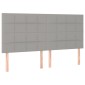 vidaXL Κεφαλάρια Κρεβατιού 4 τεμ.Αν. Γκρι 100x5x78/88 εκ. Υφασμάτινο