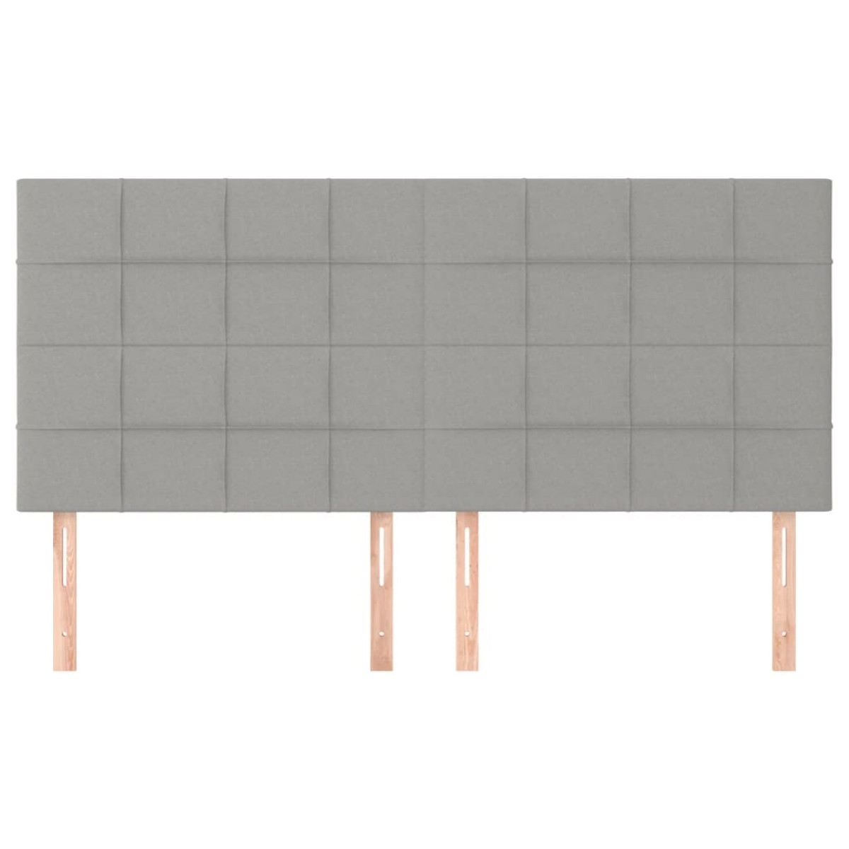vidaXL Κεφαλάρια Κρεβατιού 4 τεμ.Αν. Γκρι 100x5x78/88 εκ. Υφασμάτινο
