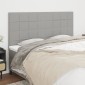 vidaXL Κεφαλάρια Κρεβατιού 4 τεμ.Αν. Γκρι 100x5x78/88 εκ. Υφασμάτινο