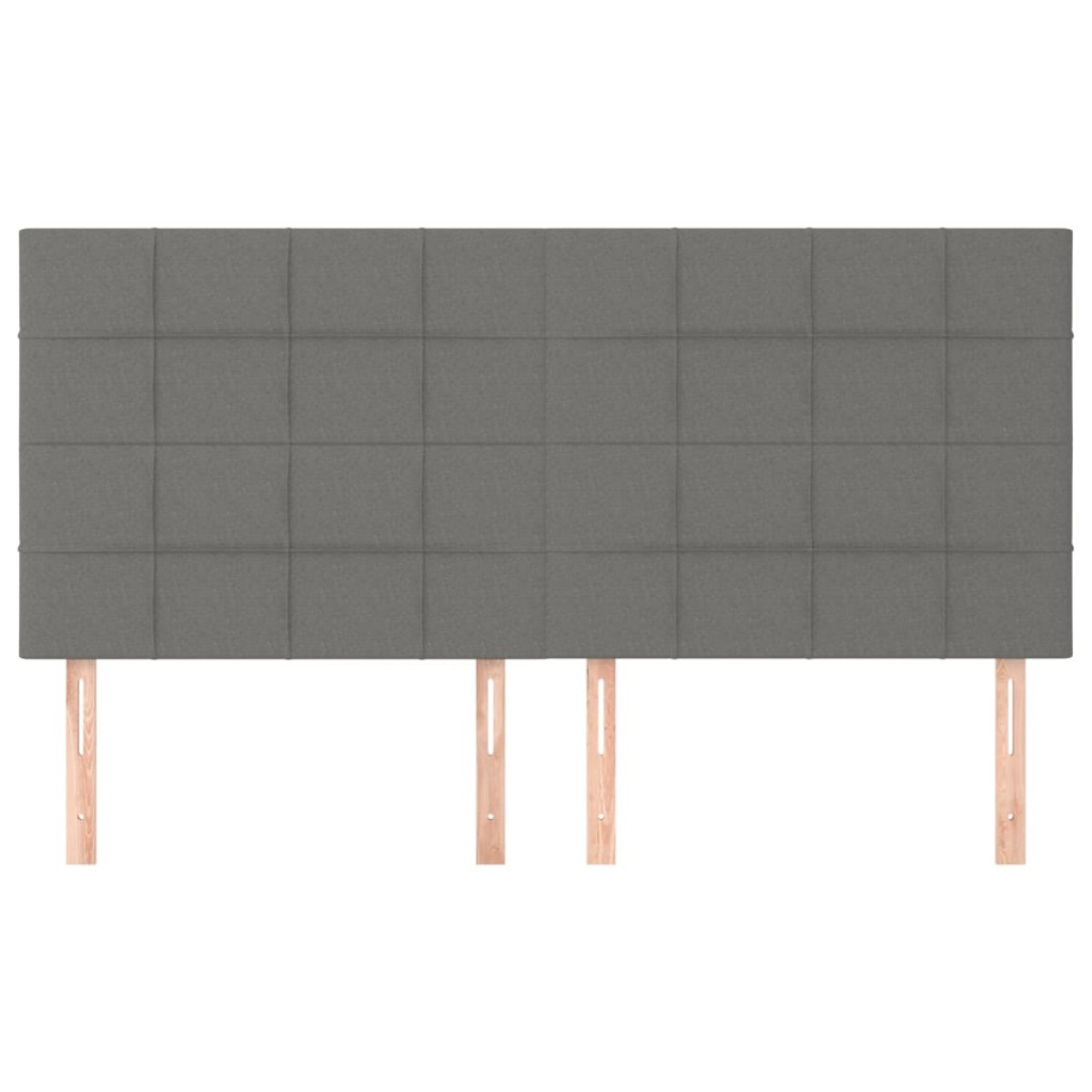 vidaXL Κεφαλάρια Κρεβατιού 4 τεμ. Σκ. Γκρι 100x5x78/88 εκ. Υφασμάτινο