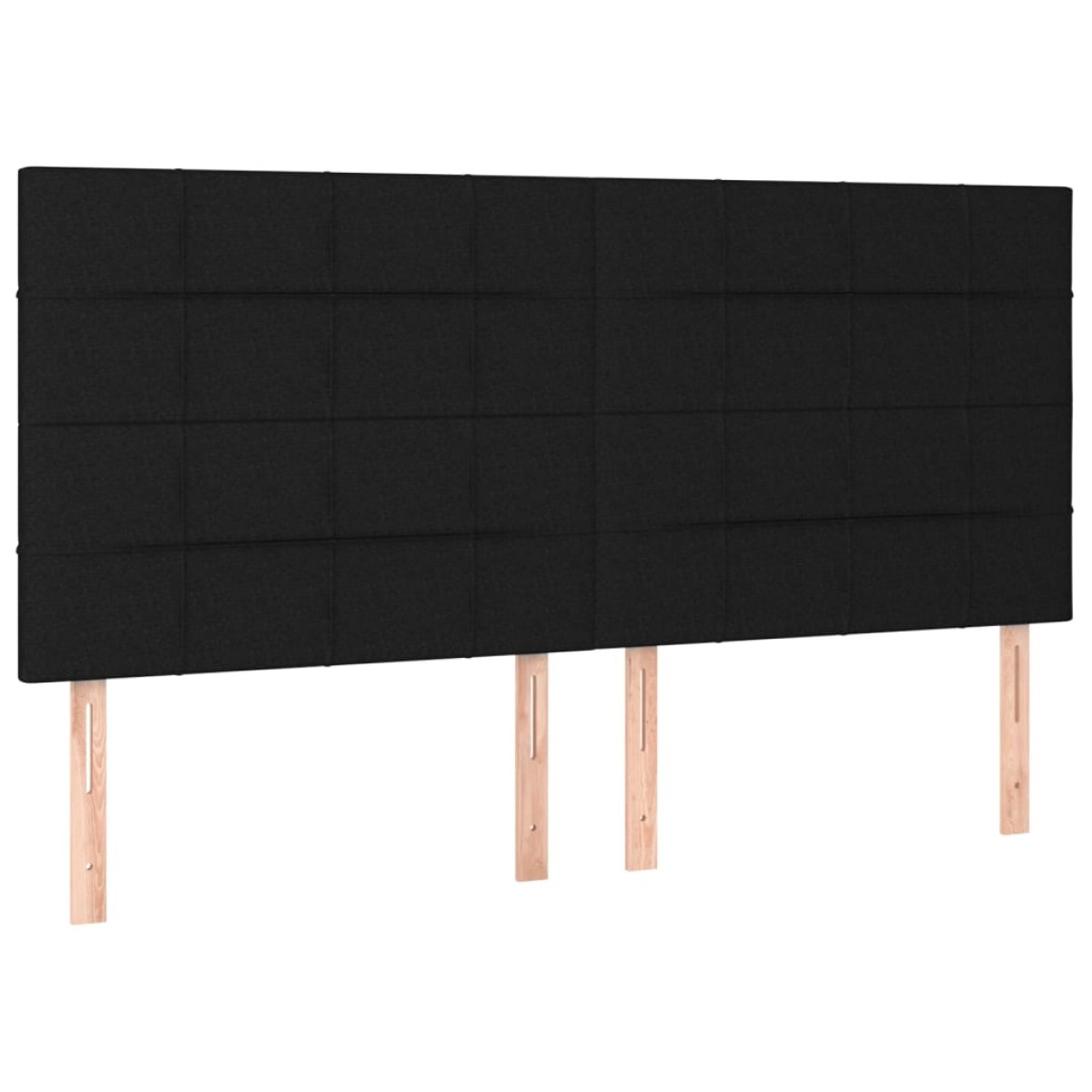 vidaXL Κεφαλάρια Κρεβατιού 4 τεμ. Μαύρο 100x5x78/88 εκ. Υφασμάτινο
