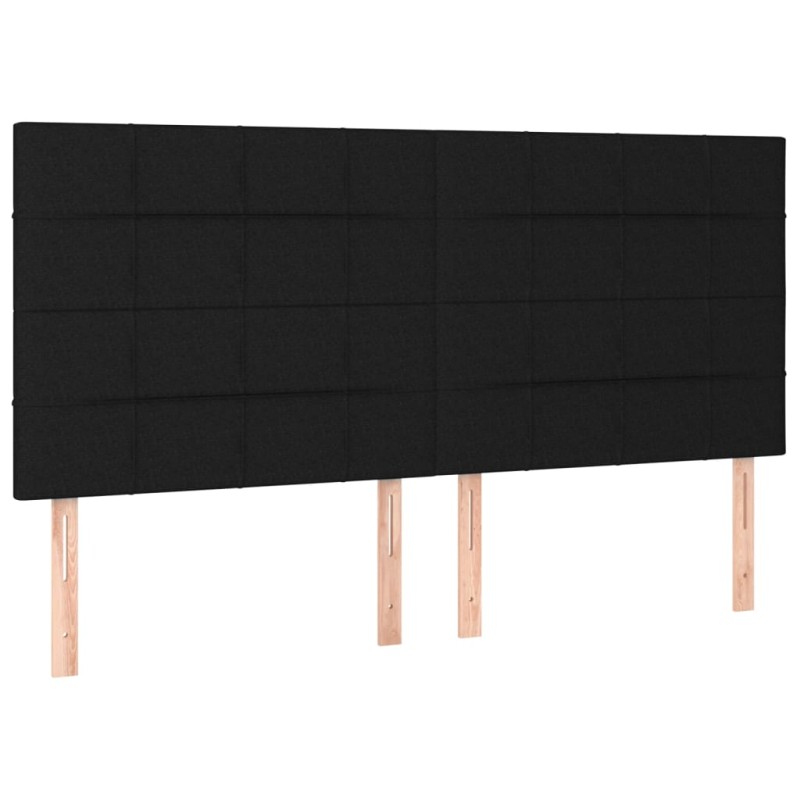 vidaXL Κεφαλάρι Μαύρο 200x5x118/128 εκ. Ύφασμα