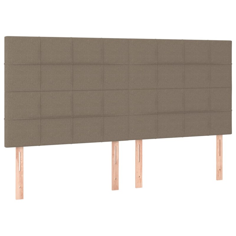 vidaXL Κεφαλάρι Κρεβατιού Μπεζ 200x5x118/128 εκ. Ύφασμα