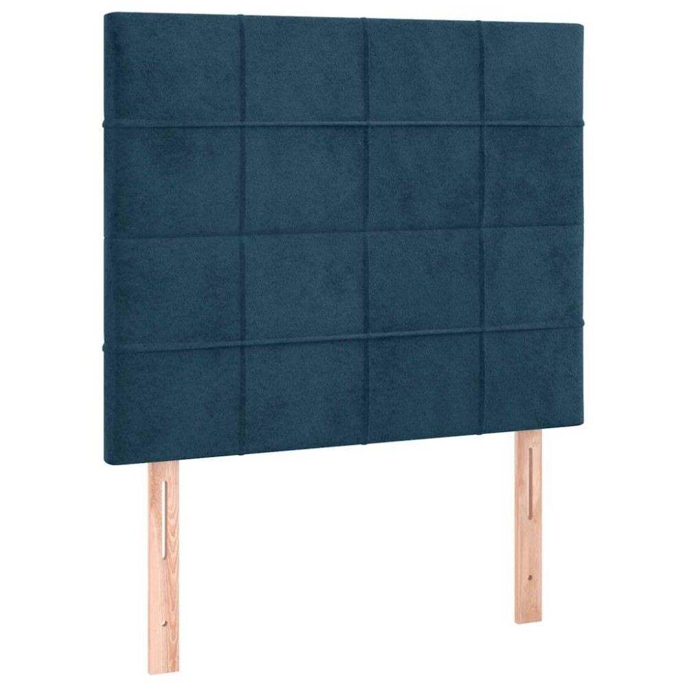 vidaXL Κεφαλάρι Σκούρο Μπλε Βελούδινο 90x5x118/128 εκ.