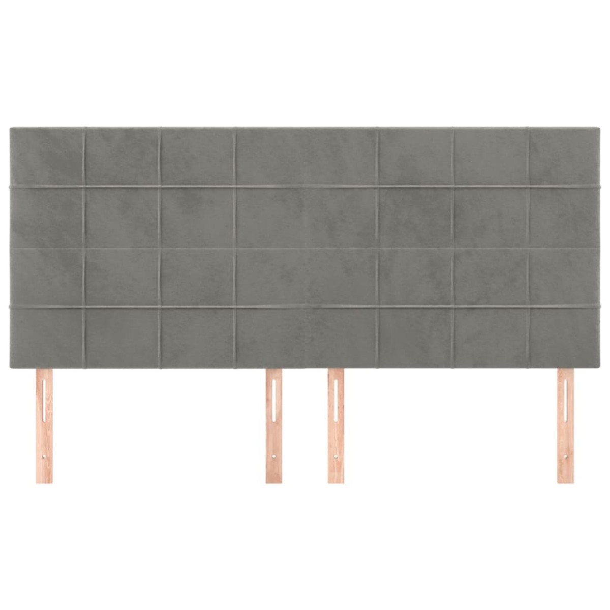 vidaXL Κεφαλάρια Κρεβατιού 4 τεμ. Αν. Γκρι 90x5x78/88 εκ. Βελούδινο