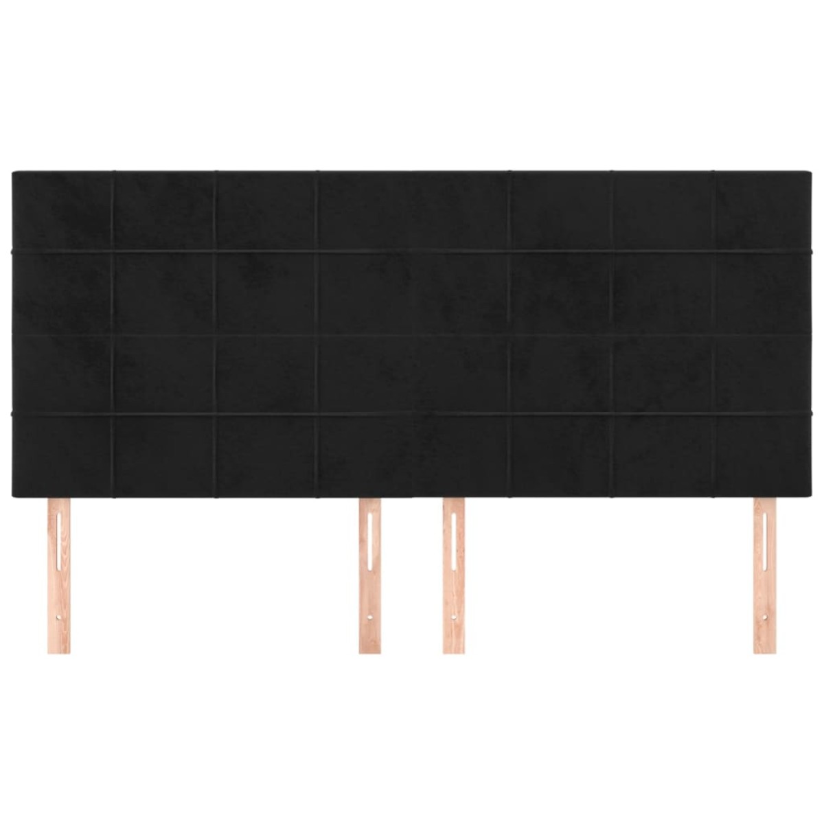 vidaXL Κεφαλάρια Κρεβατιού 4 τεμ. Μαύρο 90x5x78/88 εκ. Βελούδινο