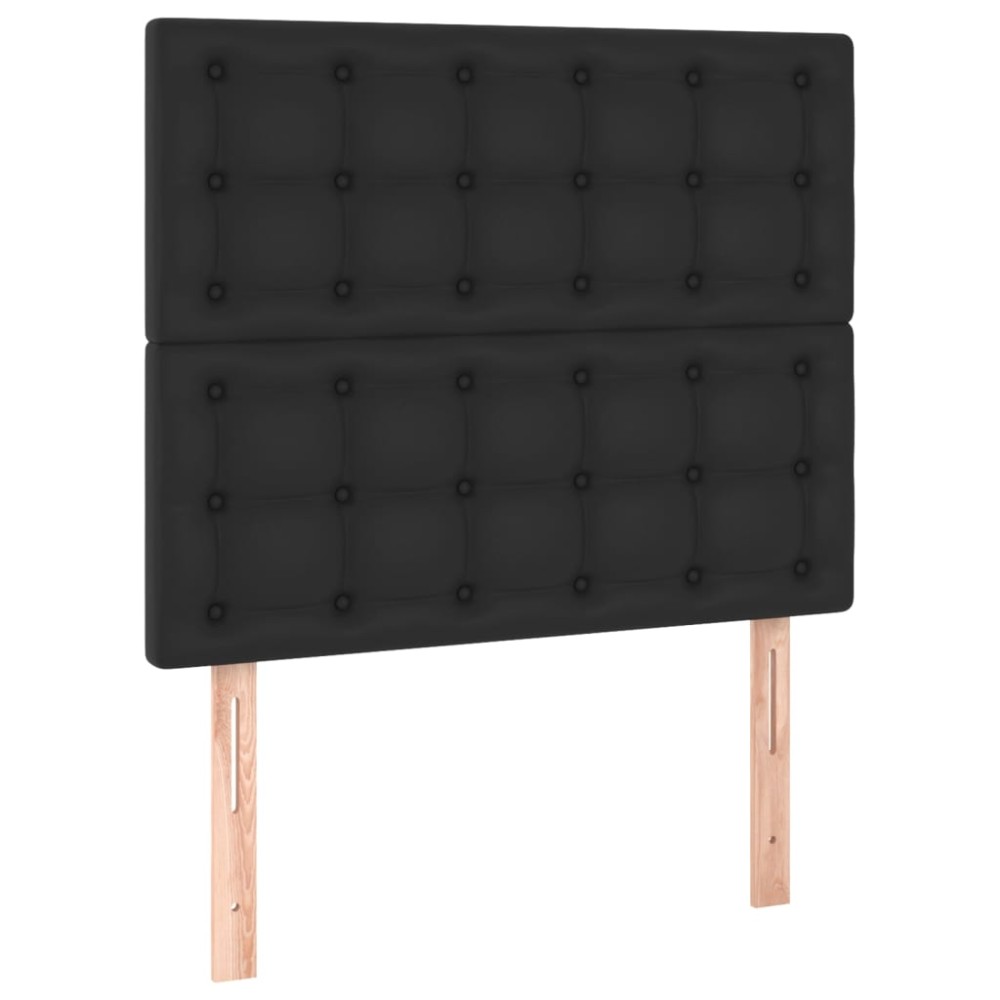 vidaXL Κεφαλάρι Μαύρο 80x5x118/128 εκ. από Συνθετικό Δέρμα