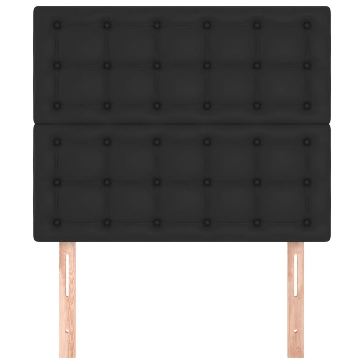 vidaXL Κεφαλάρια Κρεβατιού 2 τεμ. Μαύρο 90x5x78/88 εκ. Συνθετικό Δέρμα